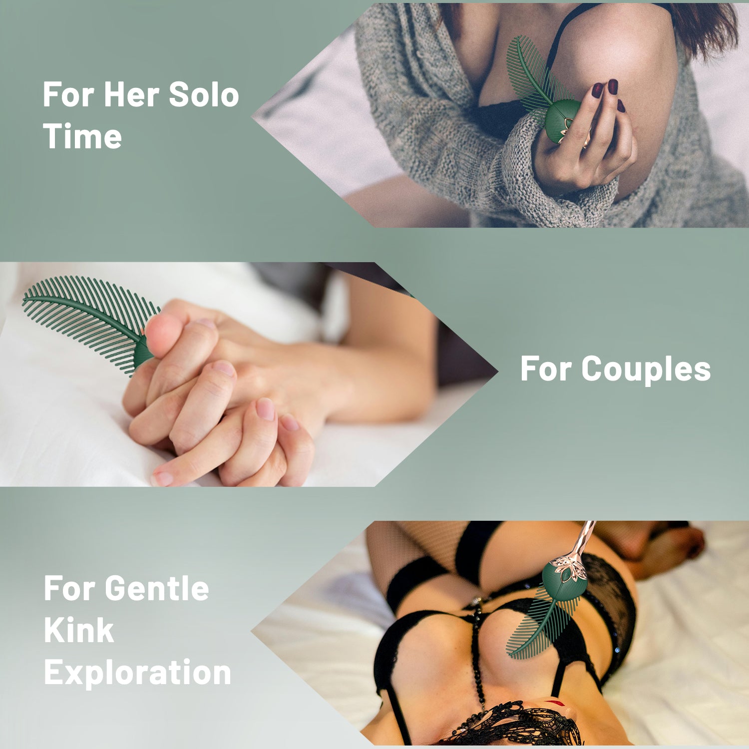 Feather Vibrator for Women – 10 Modes, BDSM Toys Soft Silicone Sex Paddle Spanking Nipple Vibrator Couples Sex Toys, Smooth Surface, Private Packaging, Perfect for Intimate Play & Role Exploration