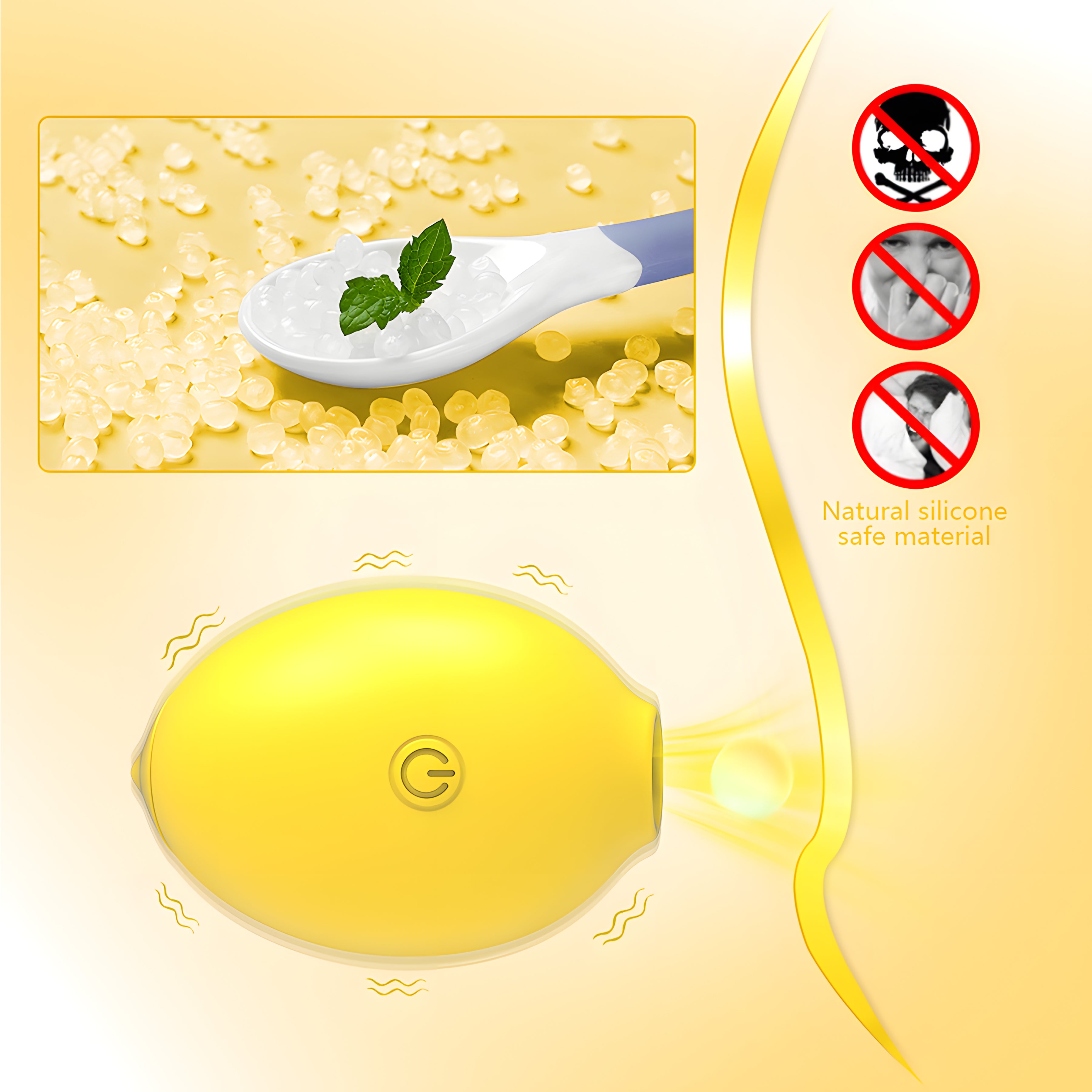 Lemon Clitoral Sucking Vibrator, Adult Sex Toy - Anal and Nipple Sucking Stimulator, 10 Suction and Vibrating Modes, for Women and Couples, Magnetic Charging, IPX6 Waterproof (Yellow)