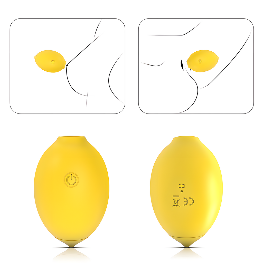 Lemon Clitoral Sucking Vibrator, Adult Sex Toy, Clitoral Suction Stimulator with 10 Pulse Modes, Air Pulse Clit Toy, Nipple Stimulator,USB Rechargeable, IPX6 Waterproof,Yellow Lemon Shape for Women Couples, Beginner Friendly - HaiCavalier