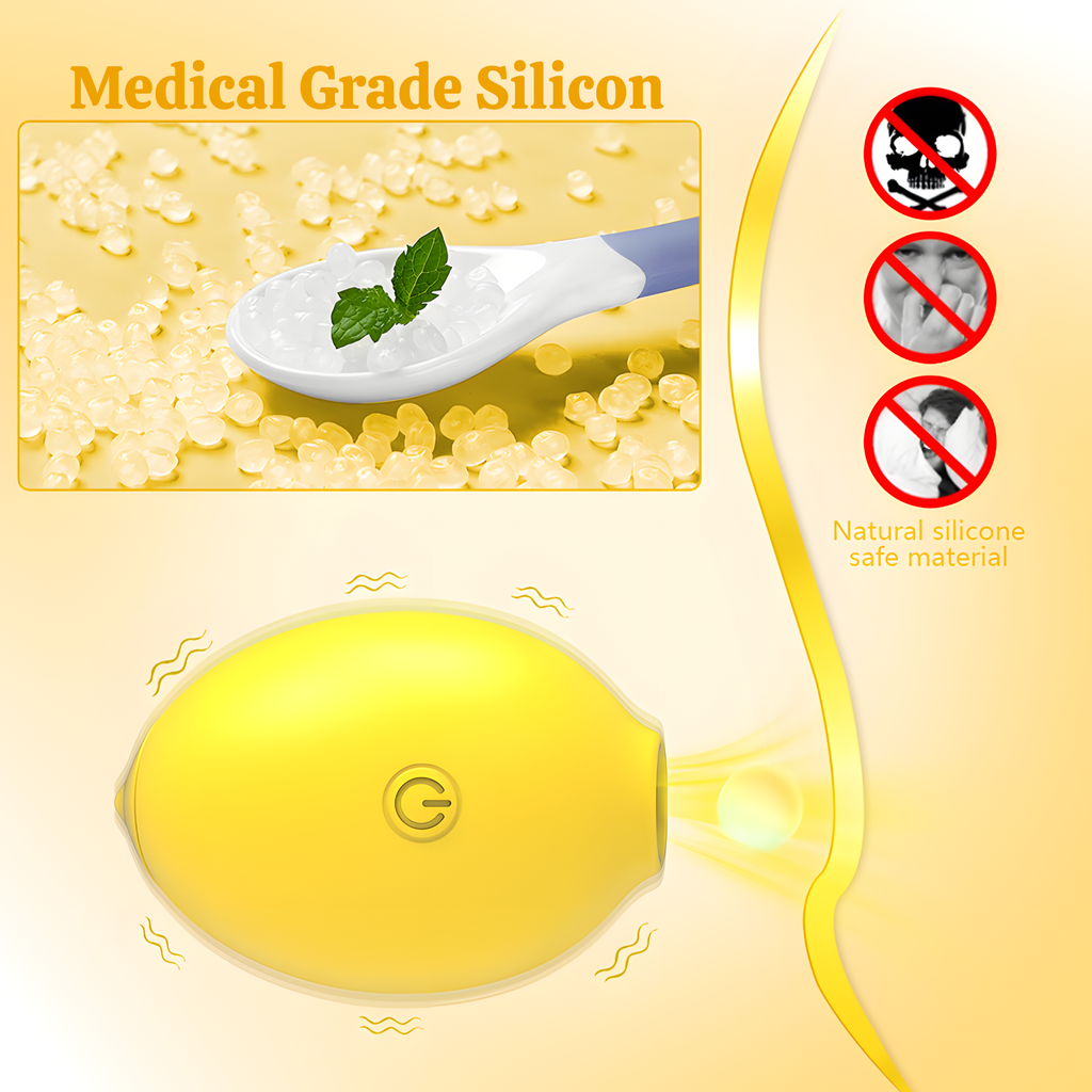 Lemon Clitoral Sucking Vibrator, Adult Sex Toy, Clitoral Suction Stimulator with 10 Pulse Modes, Air Pulse Clit Toy, Nipple Stimulator,USB Rechargeable, IPX6 Waterproof,Yellow Lemon Shape for Women Couples, Beginner Friendly - HaiCavalier