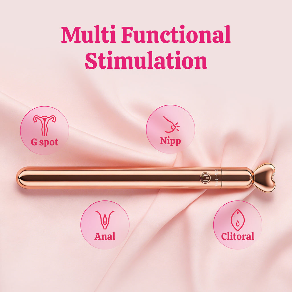Mini Bullet Vibrator, Female Pleasure Massage Pen Nipple Clitoral Stimulator Wand Mini Dildo G-spot Bullet Vibrator,10 Frequency Powerful, Adult Sex Toys& Games for Women and Couples(Gold)