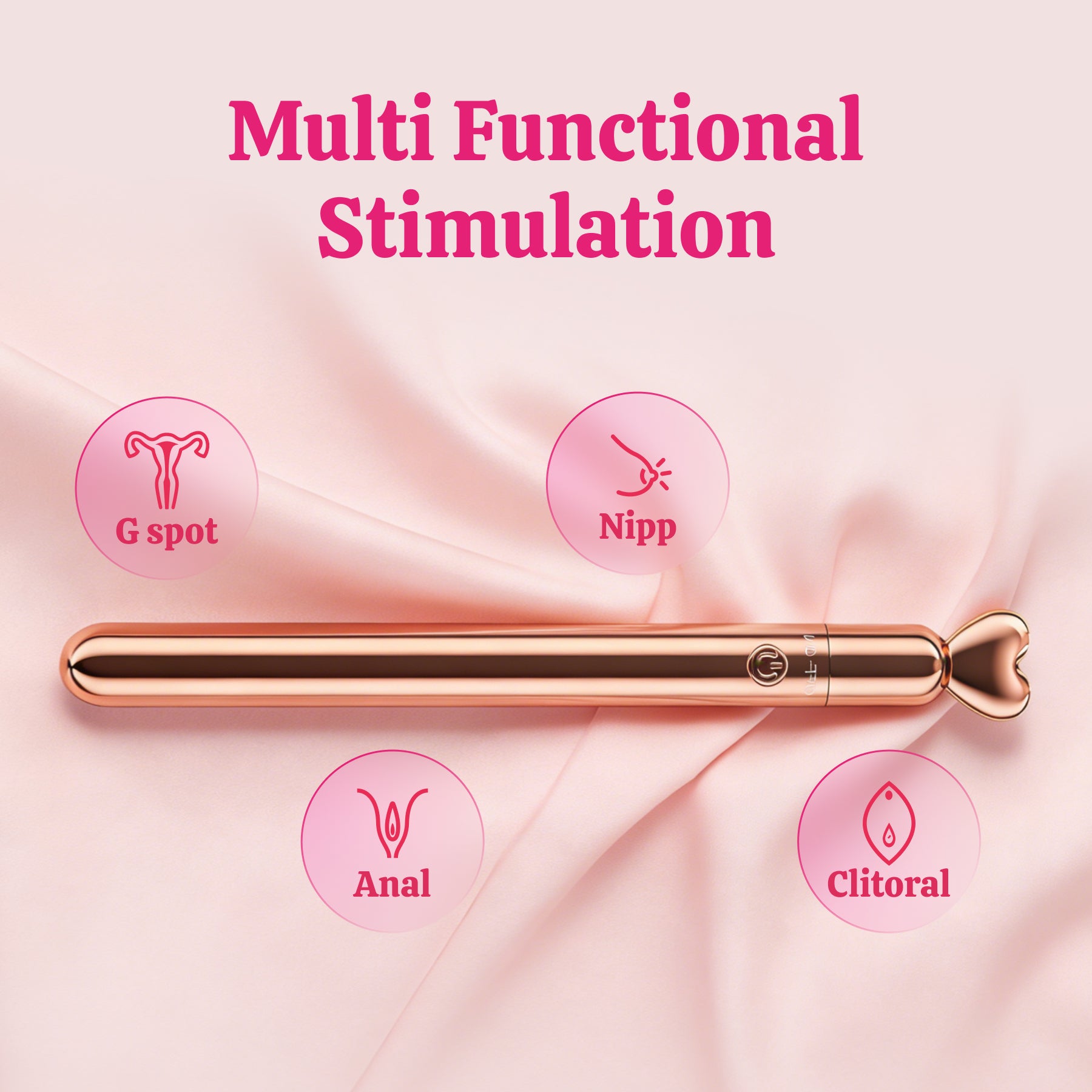 Mini Bullet Vibrator, Female Pleasure Massage Pen Nipple Clitoral Stimulator Wand Mini Dildo G-spot Bullet Vibrator,10 Frequency Powerful, Adult Sex Toys& Games for Women and Couples(Gold)