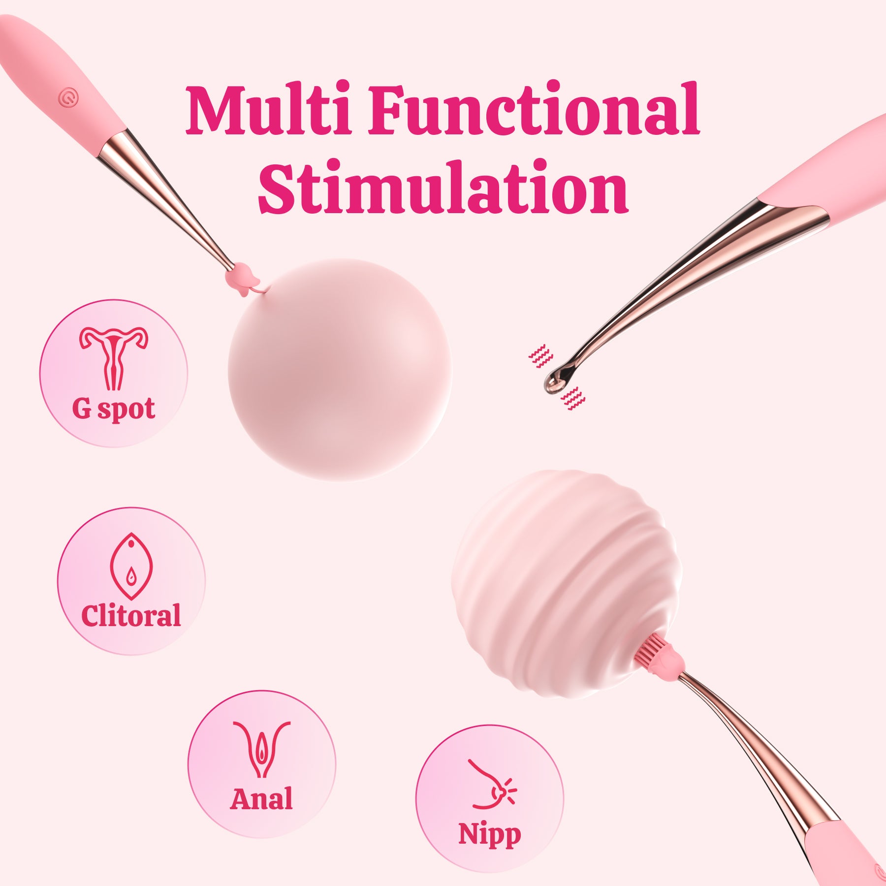 Slim Vibrator Pen - 10 Mode Clitoral Vibrator 3-in-1 and G Spot Toy, for Precise Stimulation as a Pinpoint Clit Wand, Skinny Internal Vibrator & Women's Sex Toy HaiCavalier