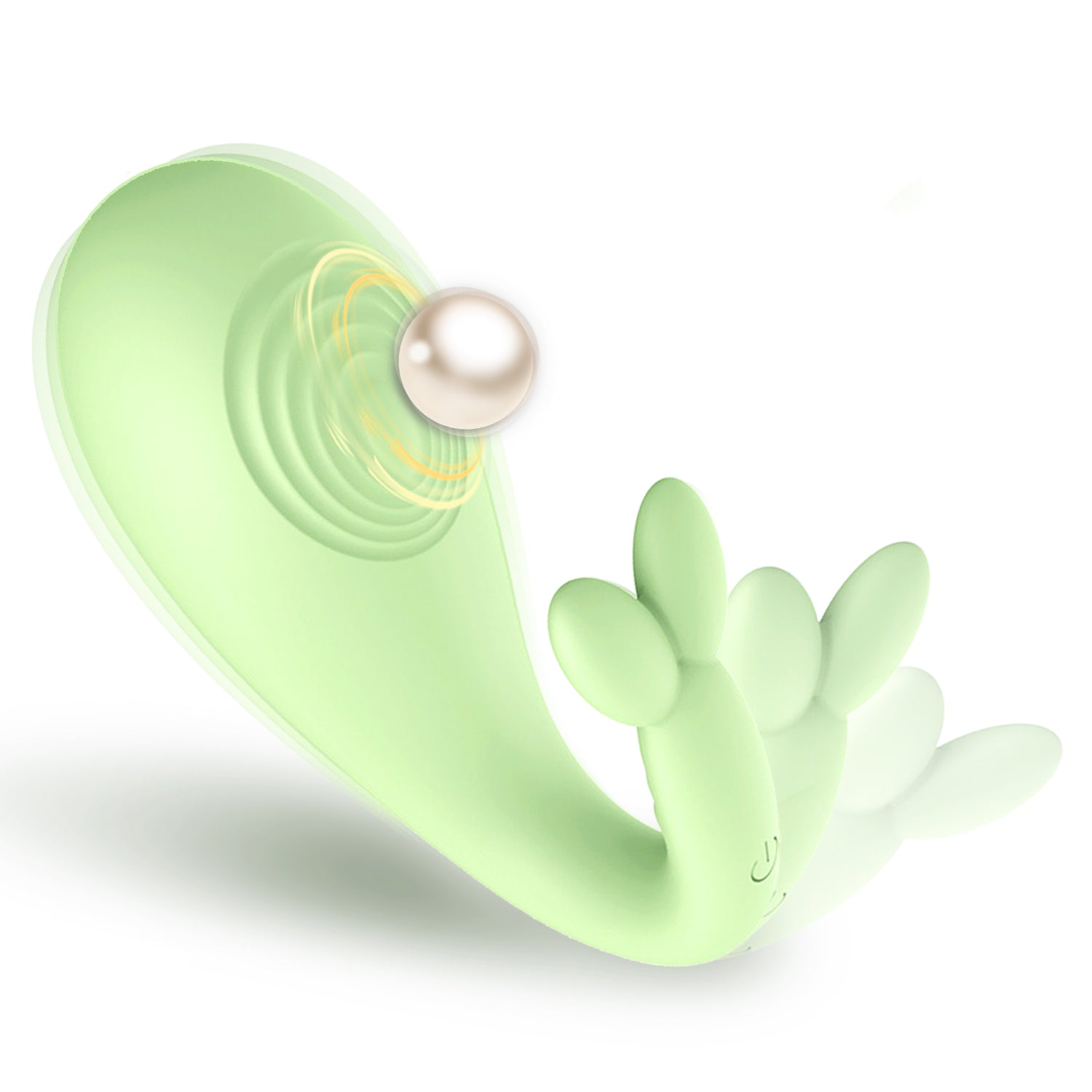 Egg Vibrator with 8 Powerful Vibration Modes – Soft Silicone Dual Vibrator and Internal Dildo Sex Toy for Women, Discreet & Green, by HaiCavalier