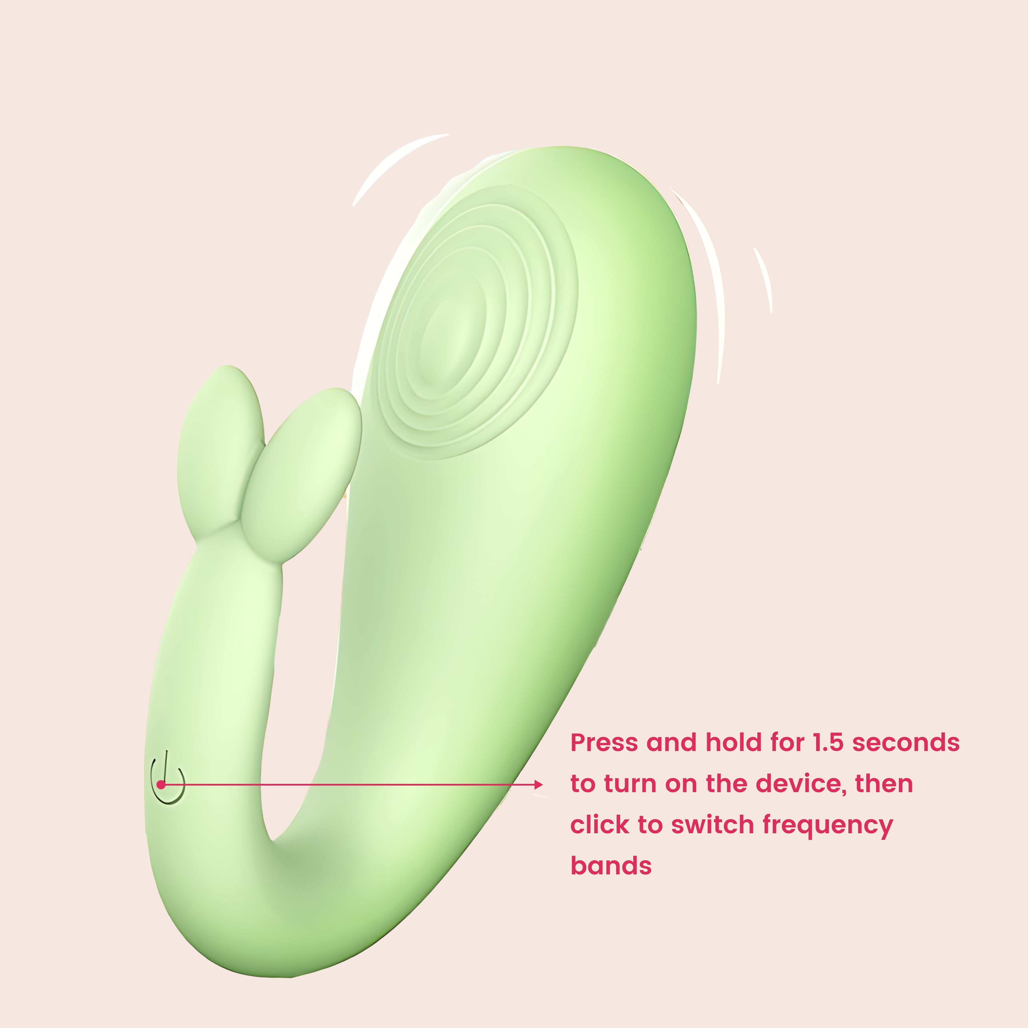 Egg Vibrator with 8 Powerful Vibration Modes – Soft Silicone Dual Vibrator and Internal Dildo Sex Toy for Women, Discreet & Green, by HaiCavalier