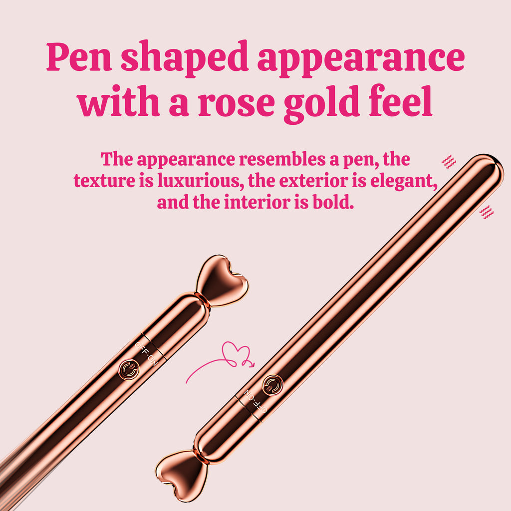 Mini Bullet Vibrator, Female Pleasure Massage Pen Nipple Clitoral Stimulator Wand Mini Dildo G-spot Bullet Vibrator,10 Frequency Powerful, Adult Sex Toys& Games for Women and Couples(Gold)
