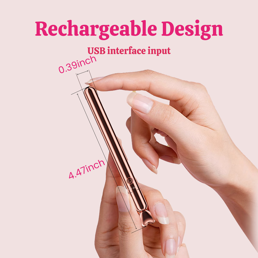 Mini Bullet Vibrator, Female Pleasure Massage Pen Nipple Clitoral Stimulator Wand Mini Dildo G-spot Bullet Vibrator,10 Frequency Powerful, Adult Sex Toys& Games for Women and Couples(Gold)